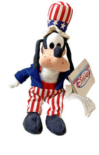Disney Store Uncle Sam Goofy Bean Beanie Plush Doll Patriotic American