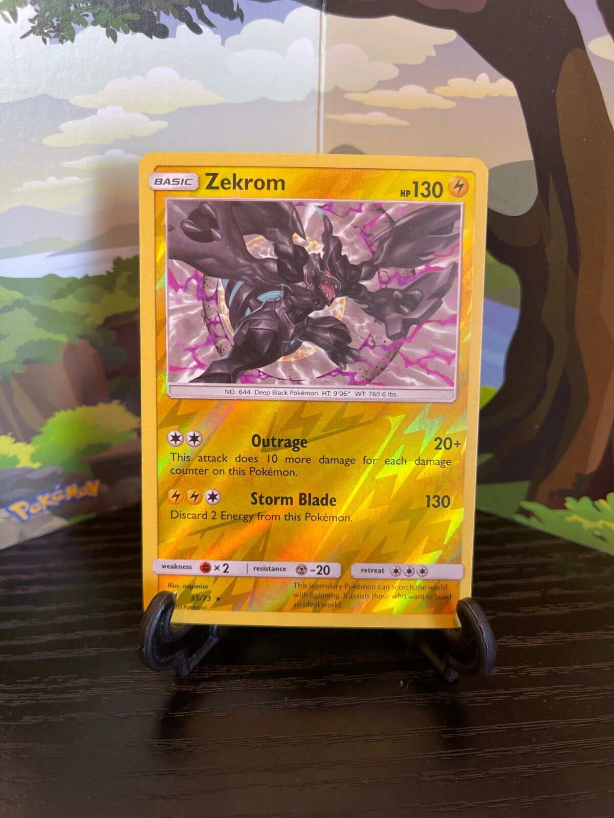 Pokemon ZEKROM 35/73 - Shining Legends - RARE HOLO - MINT