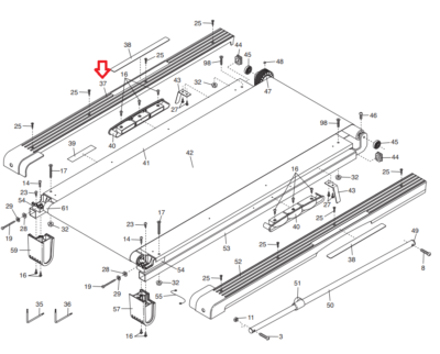 Proform ZT PFTL595090 Treadmill Left Foot Rail 81426 289702 or 261024