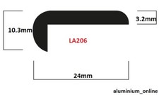 ALUMINIUM EDGE TRIM CORNER PROTECTOR FINISHING STRIP 10 VARIATIONS 250-2500mm 14