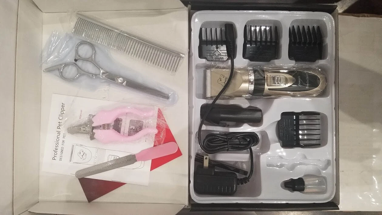 Sminiker Professional Rechargeable Cordless Pet Hair Clipper Pro Set