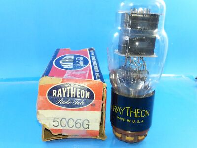 RAYTHEON 50C6G OCTAL BEAM POWER TUBE EELECTRON RADIO ST SHAPE NOS NIB