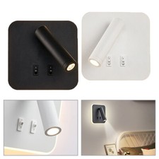 Modern Bedroom Sconce Wall LED Lamp Spotlight Backlight with Switch Warm White