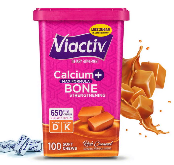 Viactiv Calcium Vitamin D Supplement Soft Chews, Caramel, 100-Count, Free Ship