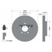 Textar 2X Bremsscheibe Vorne Ø296 Mm InnenbelüFtet FüR Opel Antara L07 2.0 Cdti