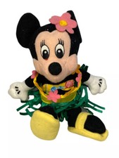Hula Minnie Mouse Disney Store Vintage Bean Bag Plush Stuffed Toy 9  