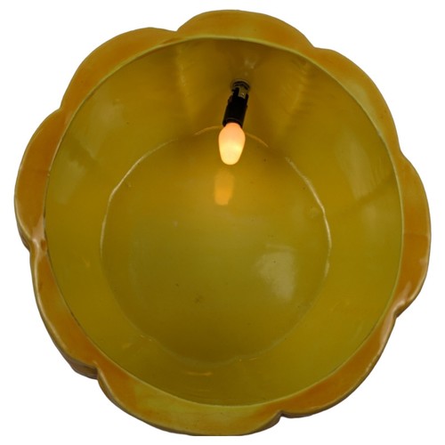 Vintage 80s Ceramic Light-Up Jack-O’-Lantern Pumpkin Halloween Decor w/ Lid - Picture 8 of 19