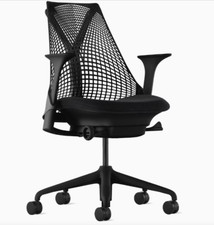 Black Sayl Office Desk Chair by Herman Miller Fully Adjustable Black Seat/Frame