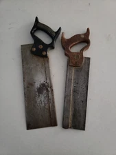 Vintage Disston & Sons 10 Inch Mitre Box Hand Saw Back Saw & 12" JAPAN SAW