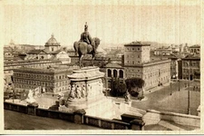 ITALY Rome - postcard B/W new '900 - Piazza Venezia #XIT