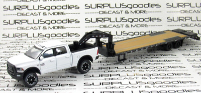 Greenlight 1:64 LIFTED White 2017 DODGE RAM 2500 POWER WAGON w/Gooseneck Trailer