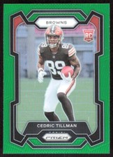 2023 9445A Panini Prizm Rookies Green PRIZM Cedric Tillman Rookie Cleveland