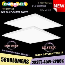 2x2 LED Flat Panel Lights 45W 5800LM 5000K Dimmable Drop Ceiling Troffer Fixture