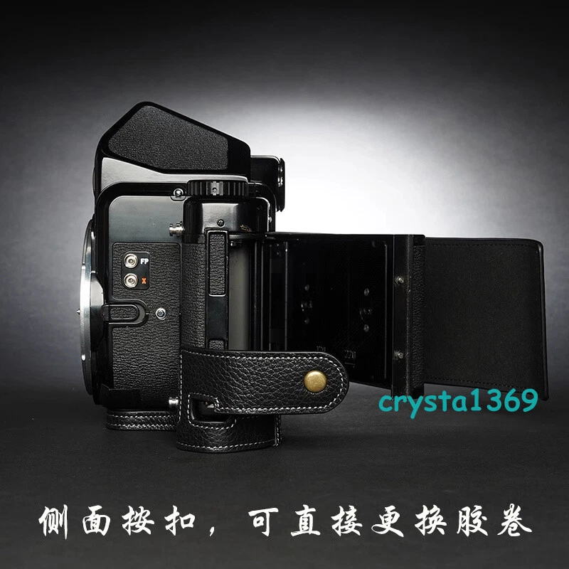  Handmade Genuine Real Leather Half Camera Case Cover Bag For Pentax 6X7 67 TTL - Image 4 of 4