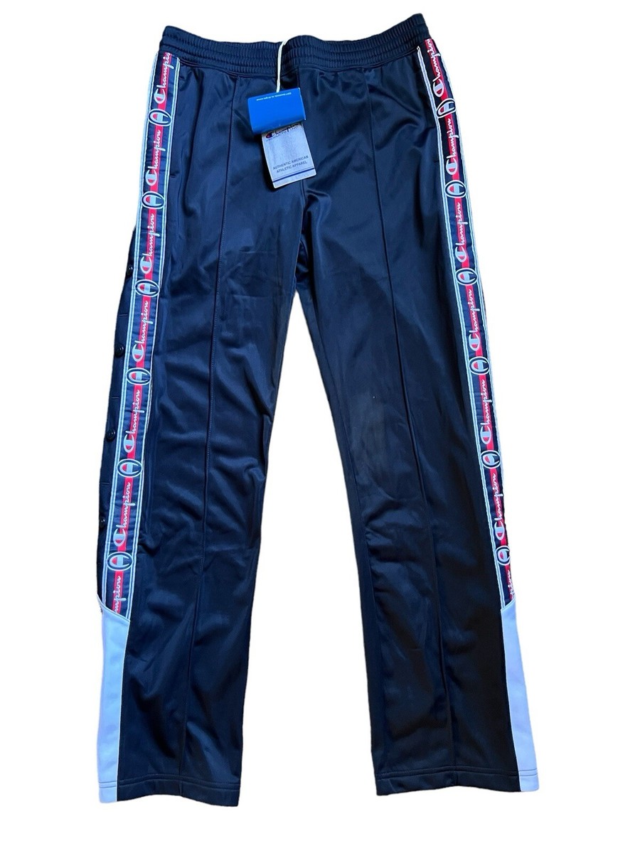 NWT Champion Side Snap Tearaway Pants Mens Size Small Navy Blue | eBay