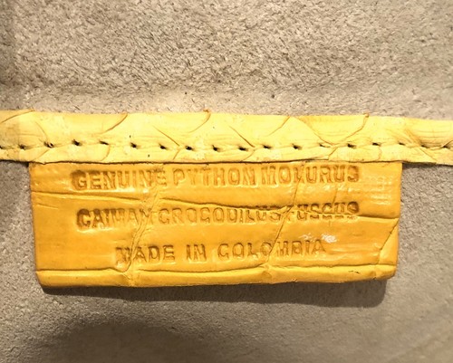 Nancy Gonzalez Yellow Python Snakeskin Crocodile Ombre Chain Flap Bag - 第 8/9 張圖片