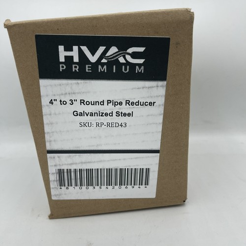 HVAC Round Metal Pipe Reducer OR Increaser - Galvanized Steel Construction - Picture 4 of 4