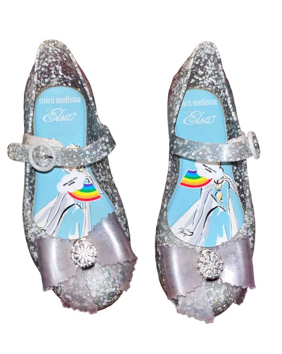 Mini Melissa Girls Size 11 Mary Jane Disney Frozen Elsa Ultra Girl