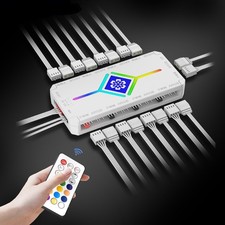 ARGB Controller Hub 5V 3 Pin PWM Fan 18 Port RGB Sync Remote PC