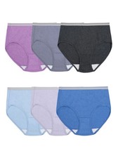 Fruit Of The Loom Women's Heather Brief Panty, Assorted 6 Pack