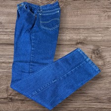 Vintage Lee Riders Women  s Jeans Made USA High Rise Straight Leg Size 7 Med