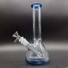 25cm Heavy Thick Glass Bong Hookah Smoking Pipes Water Pipe Shisha Beaker Blue