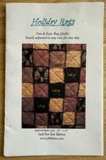 Holiday Rags Fun & Easy Rag Quilts Pattern By Just For Fun Fabrics 65”x45”