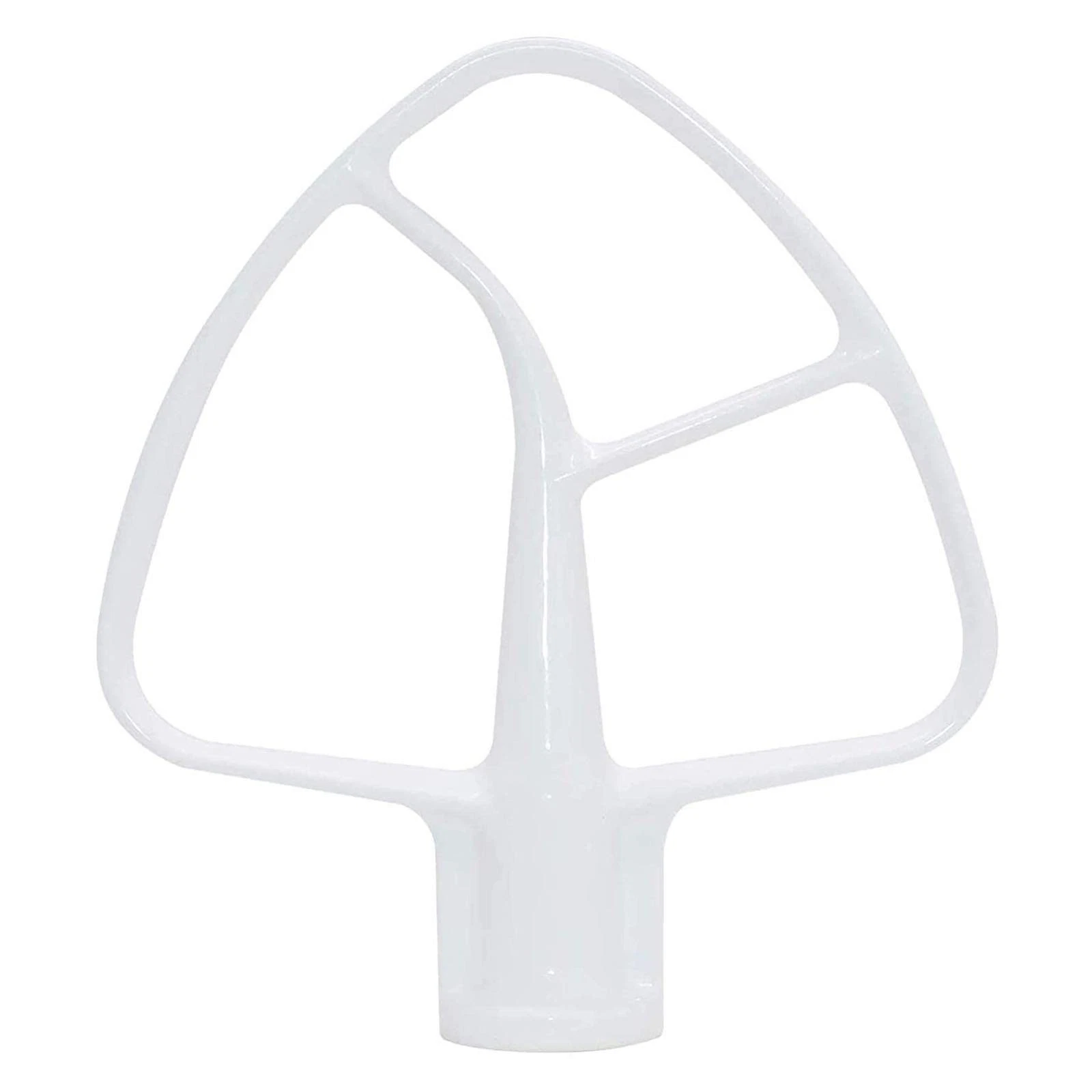 K45B Flat Beater for Kitchen-Aid Stand Mixer. Flex Edge 5.4" x 6", White