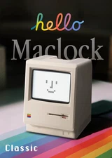 Retro Macintosh Digital Alarm Clock Maclock 80s Apple Mac Clock Rechargeable