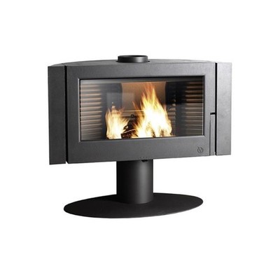 Invicta 12 kw holzofen aus anthrazitfarbenem gusseisen