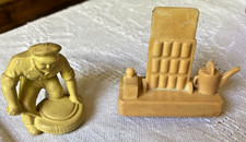 Vintage 1960s MARX Service Gas Station Playset Oil Rack Parts Tire Mechanic