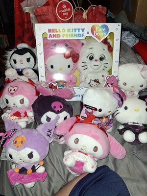 Hello Kitty& Friends Plushy Lot Of 10, My Melody, Kuromi, Hello Kitty,neon light