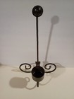Vintage Gothic Iron Wall Sconce Candle Holder  15" Black Metal Scroll Design — photo 2