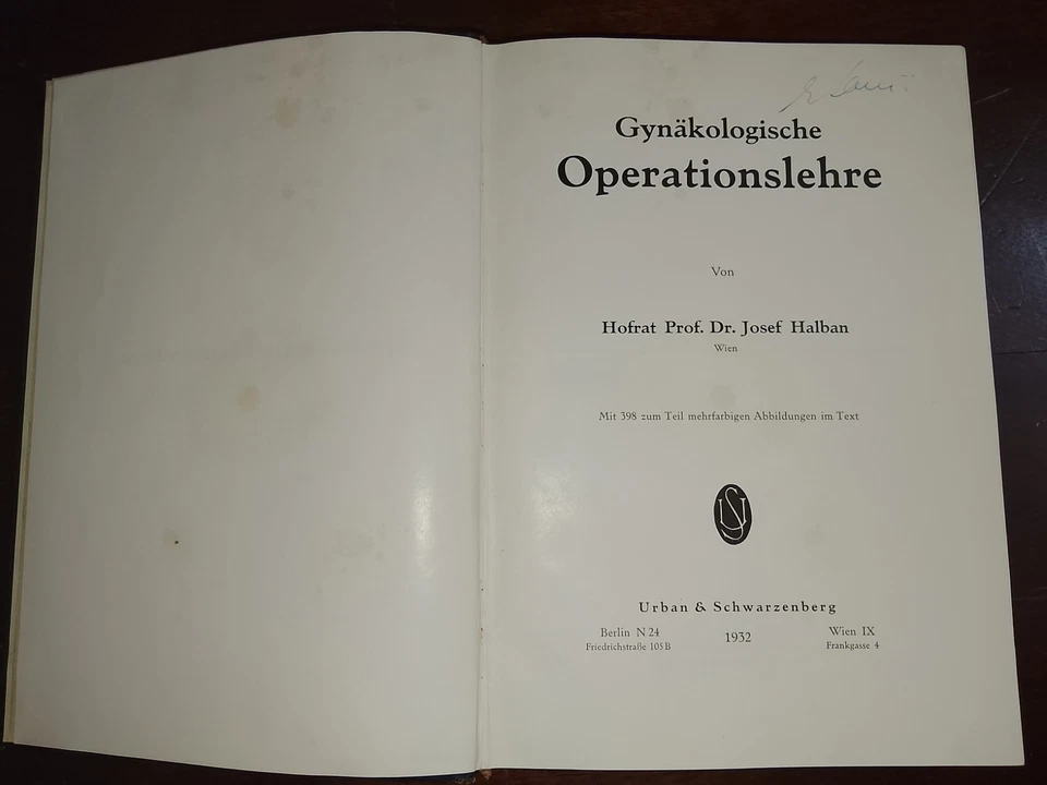 Gynäkologische Operationslehre (Chirurgia ginecologica), J. Halban, usato - Immagine 2 di 4