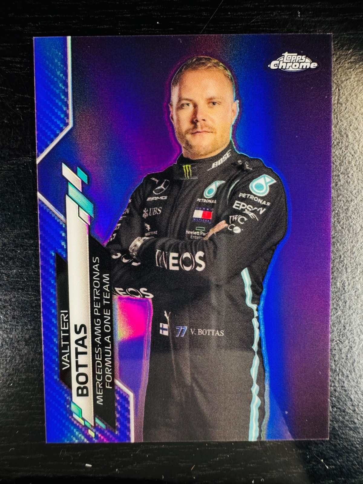 2020 Valtteri Bottas Purple Refractor 290/399 Topps Chrome #2 Formula 1 F1