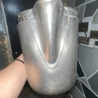 S8 Vintage Metal Coffee Pot w/ Lid, Silver Tone Metallic Finish Solid — photo 2