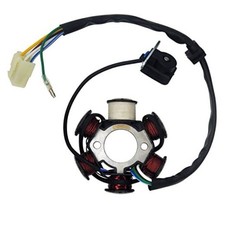 Ignition Stator Magneto 5 Wire AC 6 Pole Coil for GY6 4-pin Plug with Latch