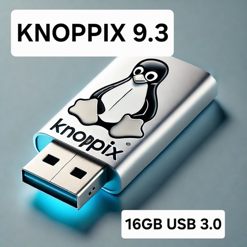 Knoppix 9.3 Linux Live-System 16GB USB 3.0 Stick Win Datenrettung BLITZVERSAND - Bild 1 von 4
