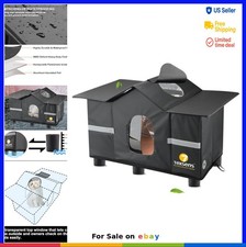 Outdoor Cat House Weatherproof Insulated Elevated Shelter for Feral Stray Cats