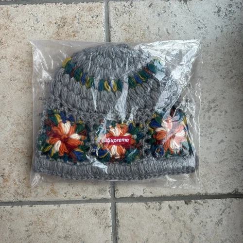 Bonnet Supreme Crochet Gris Bruyère Neuf En Main