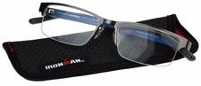 Reading Glasses  IRONMAN IM1001   GUNMETAL/BLUE FOSTER GRANT Men's