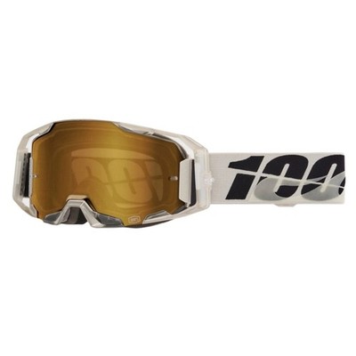 100 % ARMATIC ULTRA HD BRILLE PITCH MIT SPIEGEL GOLDENE GLÄSER MOTOCROSS ENDURO MX