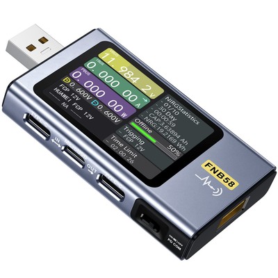 USB Voltage Current Tester 7A LCD Fast Charge PD QC Ripple Measurement