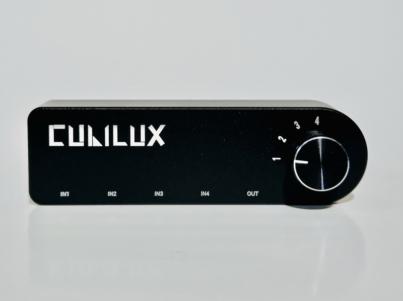 Cubilux Bidirectional 4-Channel 6.35mm Audio Selector, 1x TRS to 4x TRS...AS-K3