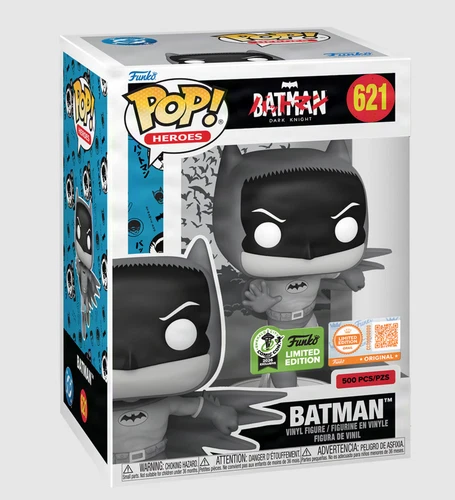 FUNKO POP! LE 500 BATMAN BAT-MANGA! BLACK & WHITE ECCC EXCLUSIVE #621 CONFIRMED