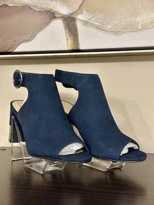 Alfani Florissl Open Toe 3.5  Block Heel Sandals Ink Sz 8.5 New In Box