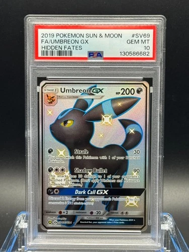 PSA 10 GEM MT 💎 - Umbreon GX SV69/SV94 Hidden Fates: Shiny Vault Holo