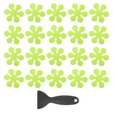 20 Pcs Non Slip Bathtub Stickers with Scraper Anti Slip Snowflake Grass Green
