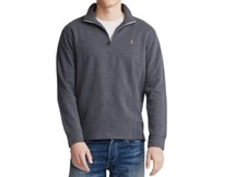 New Polo Ralph Lauren Men Estate-Rib Cotton Quarter-Zip Pullover 4LT Gray OCT25A