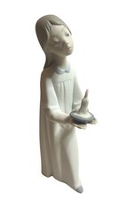 LLADO GIRL WITH CANDLE Matte Porcelain Figurine Fulgencio Garcia 1991